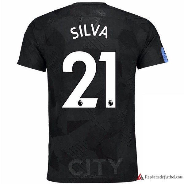 Camiseta Manchester City Tercera equipación Silva 2017-2018